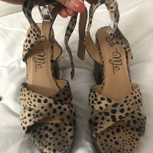 Boutique leopard mules heels